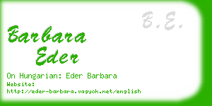 barbara eder business card